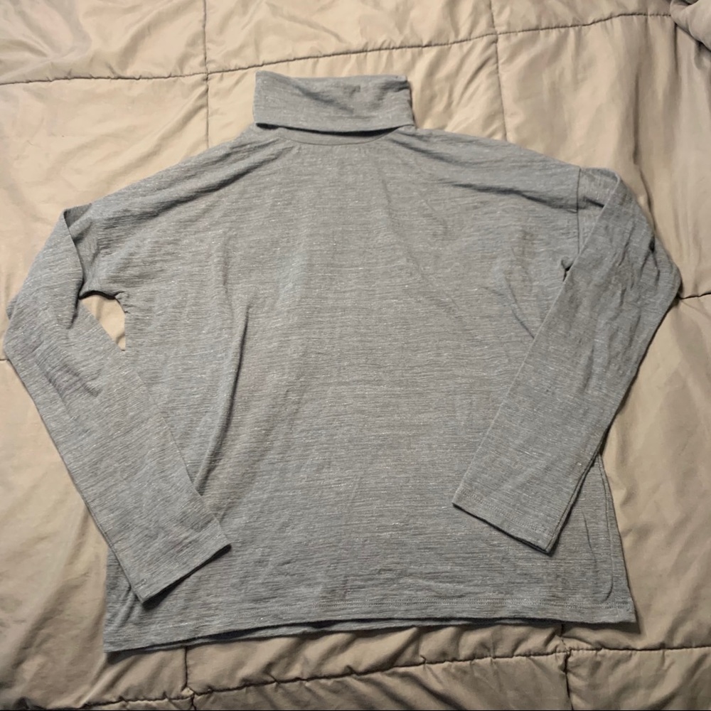 Madewell Lightweight Grey Turtleneck Sweater